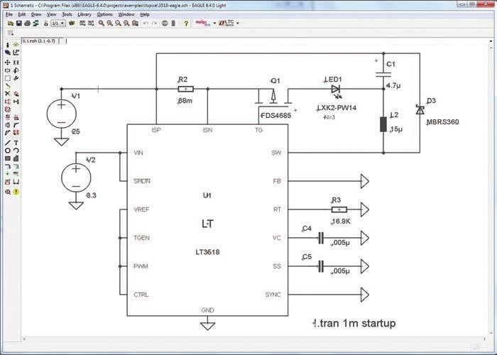 Program EAGLE a simulátor LTspice 3